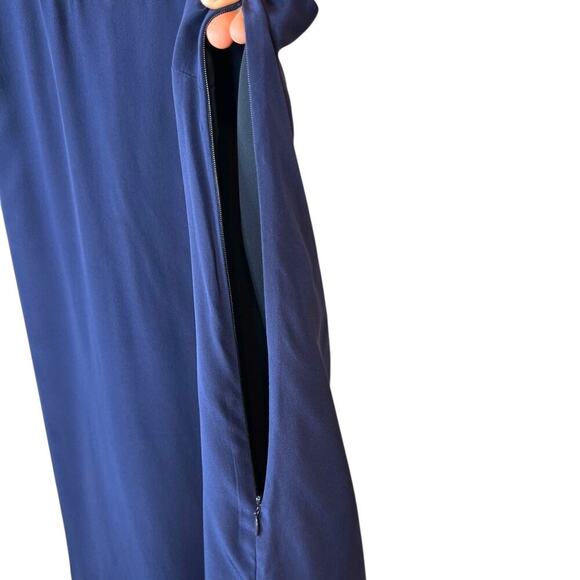 J.Crew Twist Back Criss Cross Silk Shift Dress in Night Shadow Blue Size Small - Picture 9 of 10